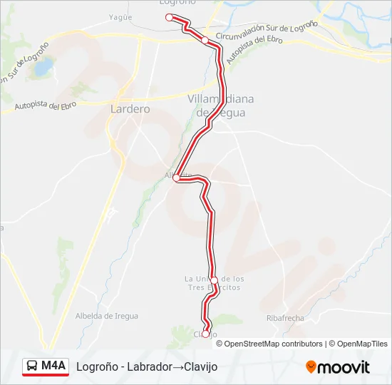 M4A Bus Line Map