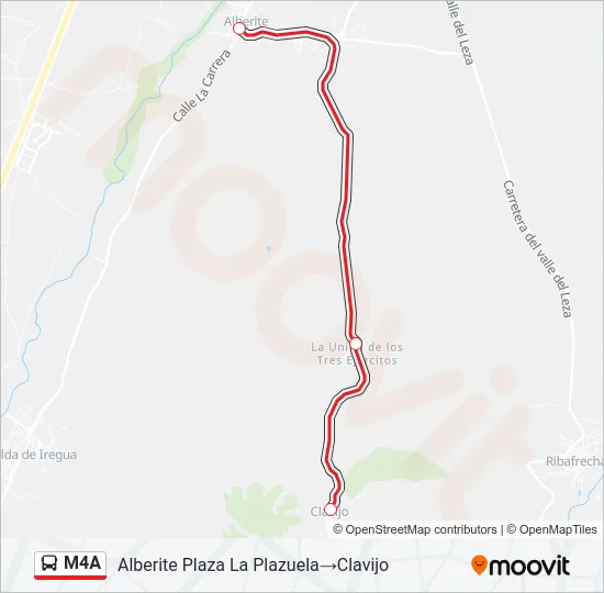 M4A Bus Line Map