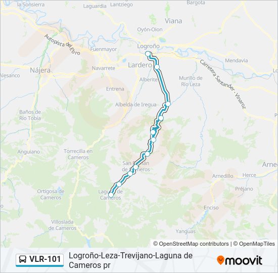 Mapa de VLR-101 de autobús