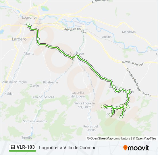 Mapa de VLR-103 de autobús