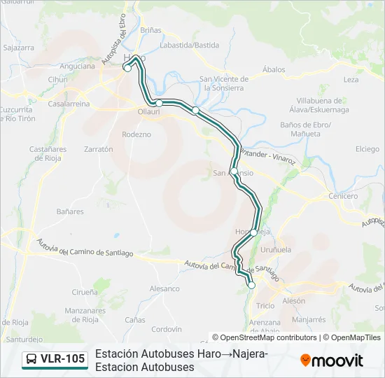 VLR-105 Bus Line Map