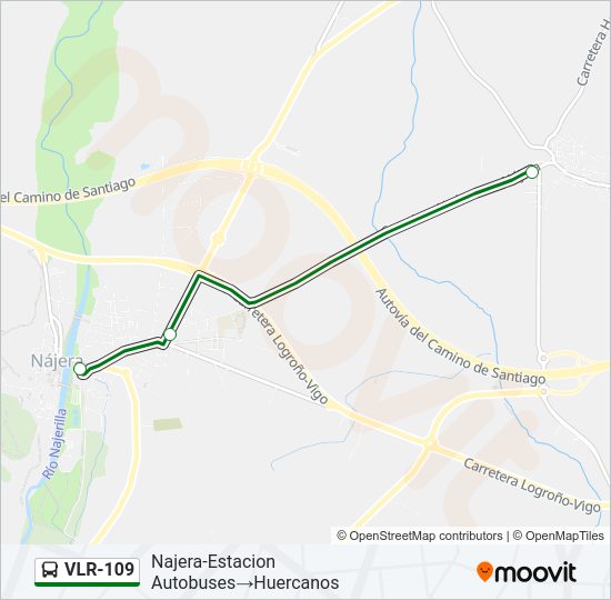 Mapa de VLR-109 de autobús