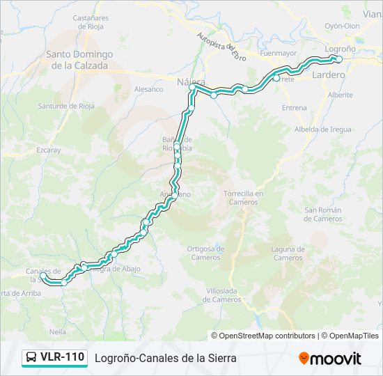 Mapa de VLR-110 de autobús