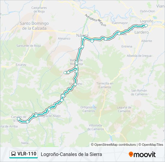 Mapa de VLR-110 de autobús