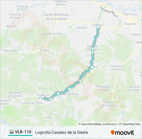 VLR-110 bus Mapa de línia