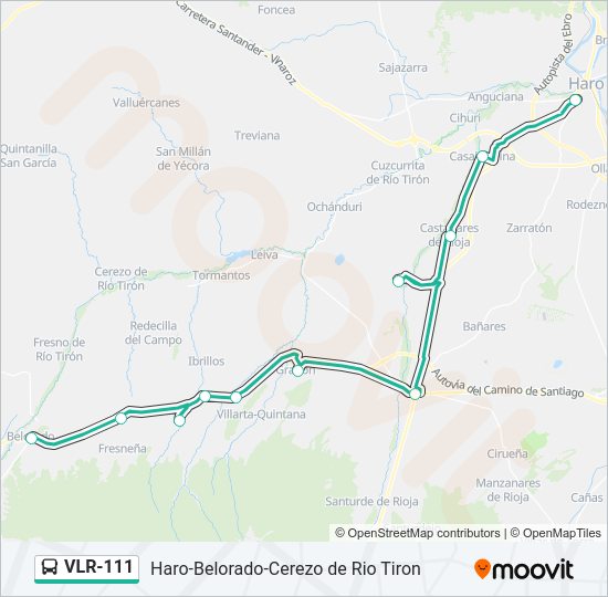 Mapa de VLR-111 de autobús