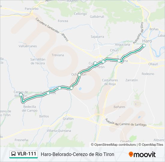 Mapa de VLR-111 de autobús