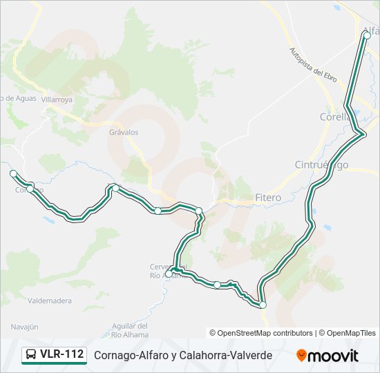 Mapa de VLR-112 de autobús