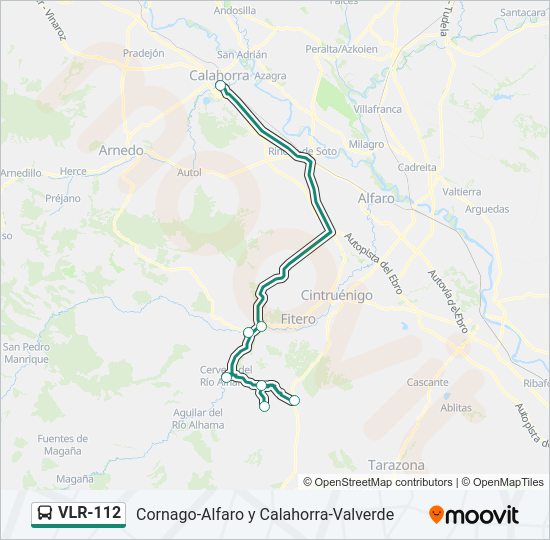 Mapa de VLR-112 de autobús
