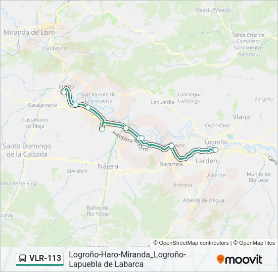 VLR-113 Bus Line Map