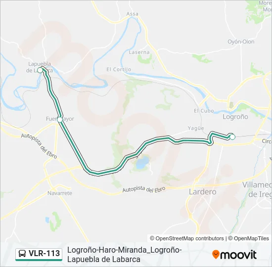 VLR-113 Bus Line Map