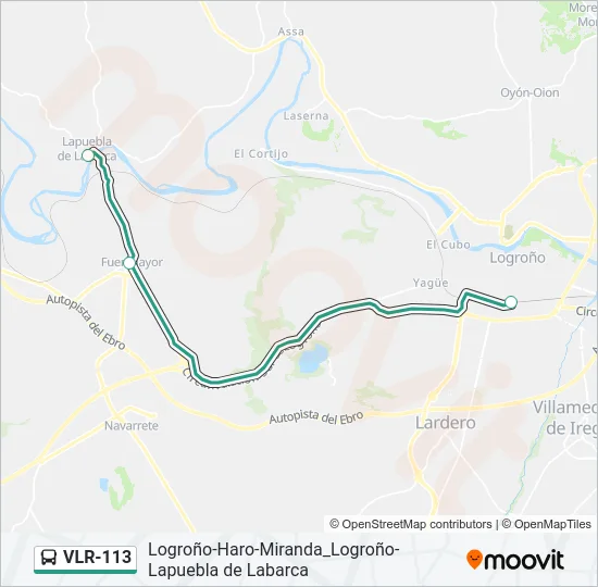 VLR-113 Bus Line Map