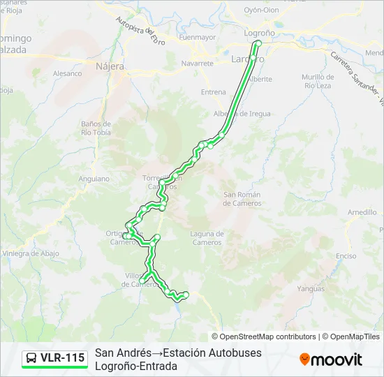 VLR-115 Bus Line Map