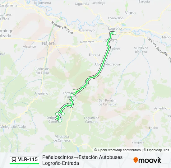 VLR-115 Bus Line Map