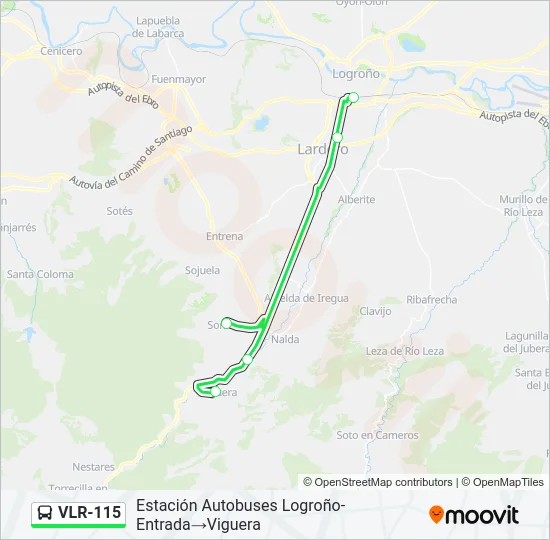 VLR-115 Bus Line Map