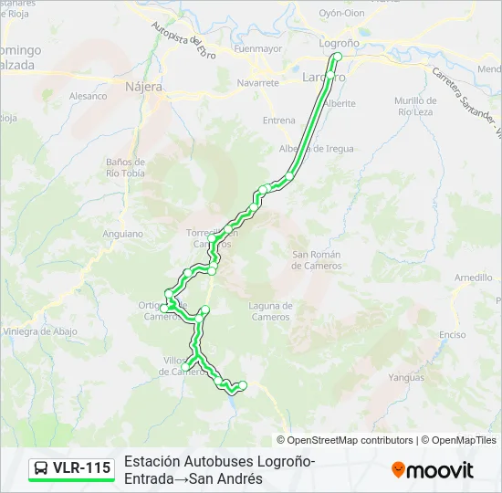 VLR-115 Bus Line Map