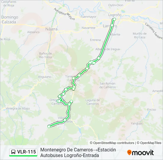 VLR-115 Bus Line Map