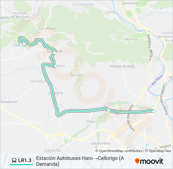Mapa de LR1.3 de autobús