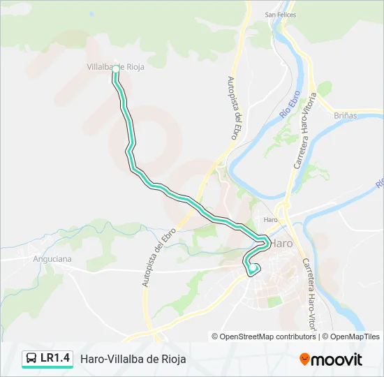 LR1.4 Bus Line Map