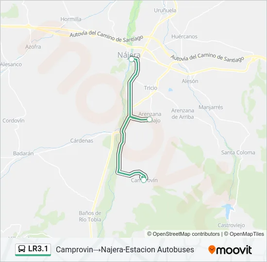 LR3.1 Bus Line Map