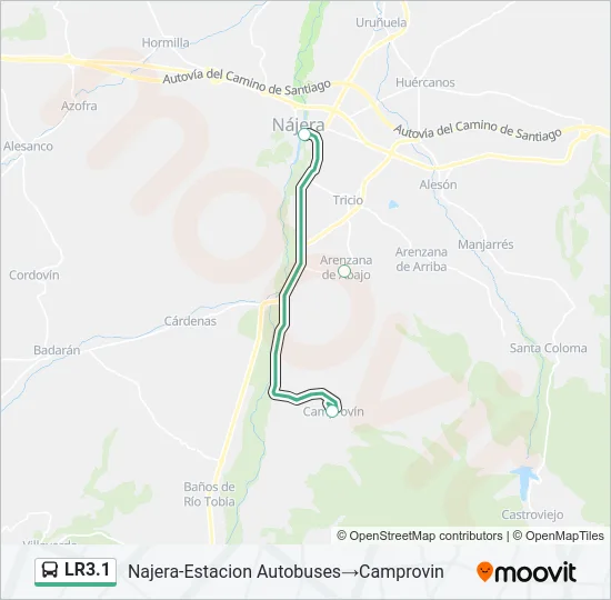 LR3.1 Bus Line Map