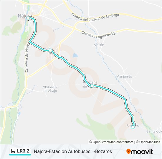 Mapa de LR3.2 de autobús