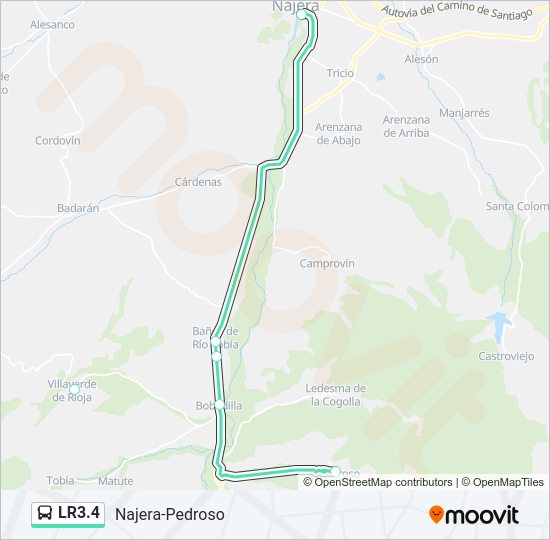 Mapa de LR3.4 de autobús