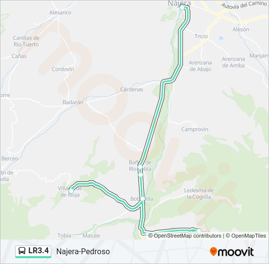 LR3.4 Bus Line Map