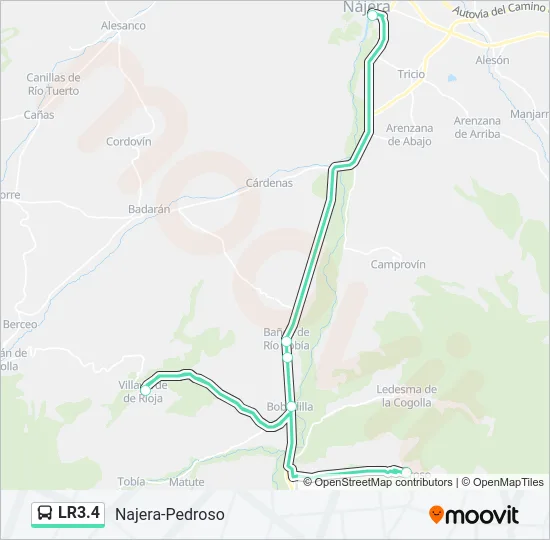 LR3.4 Bus Line Map