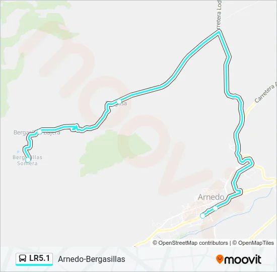 LR5.1 bus Mapa de línia