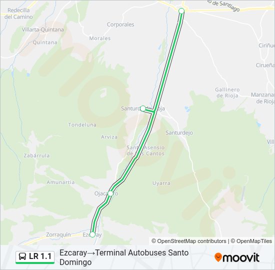 Mapa de LR 1.1 de autobús