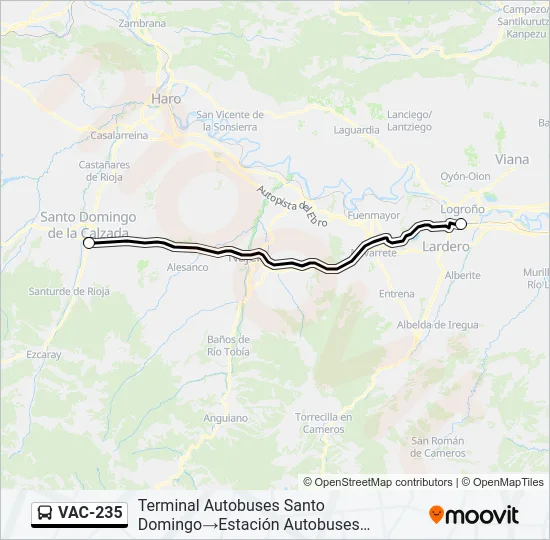 VAC-235 Bus Line Map