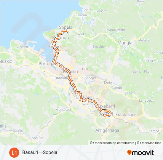 L1 Metro Line Map