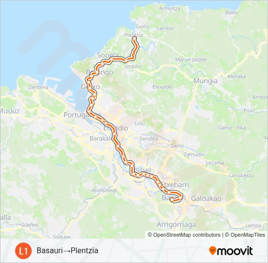 L1 Metro Line Map