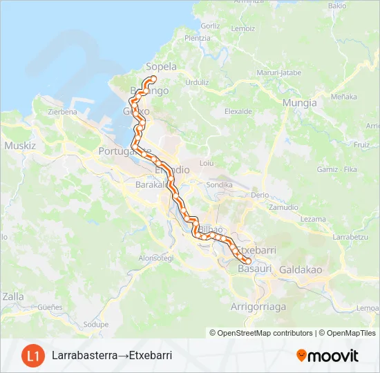 L1 Metro Line Map
