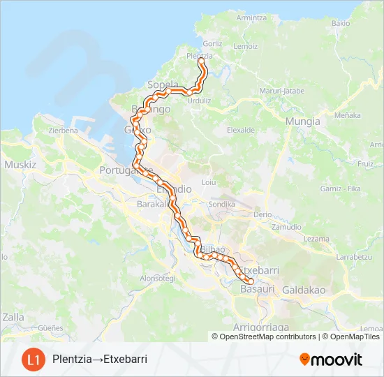L1 Metro Line Map