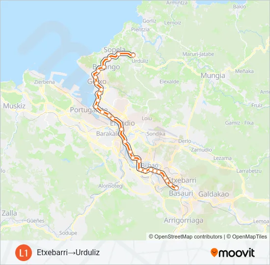 L1 Metro Line Map