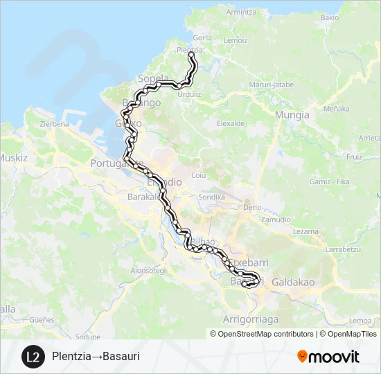 L2 Metro Line Map