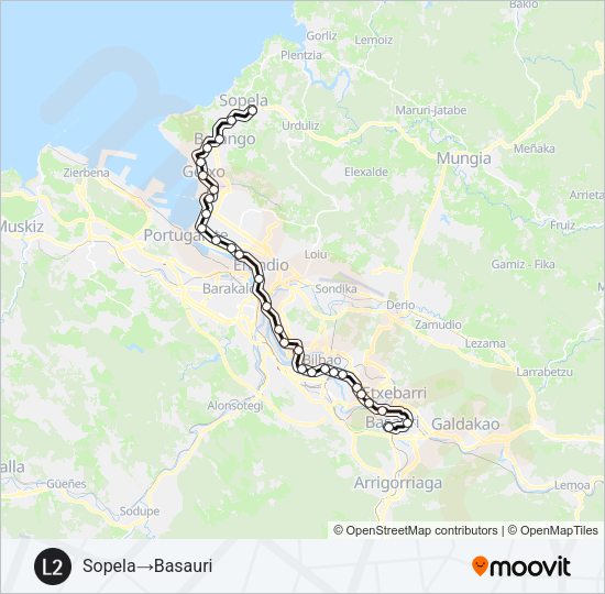 L2 Metro Line Map