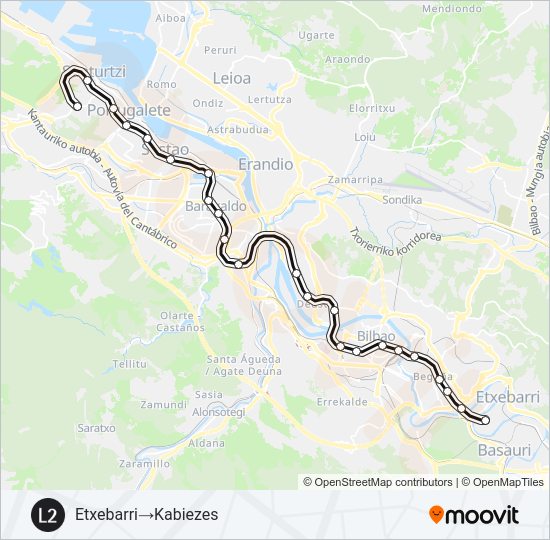 L2 Metro Line Map