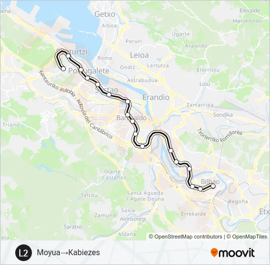 L2 Metro Line Map