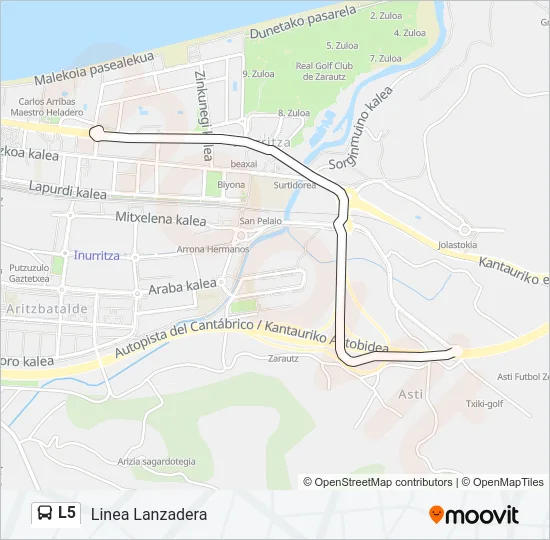 L5 Bus Line Map