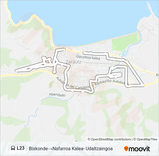 L23 Bus Line Map