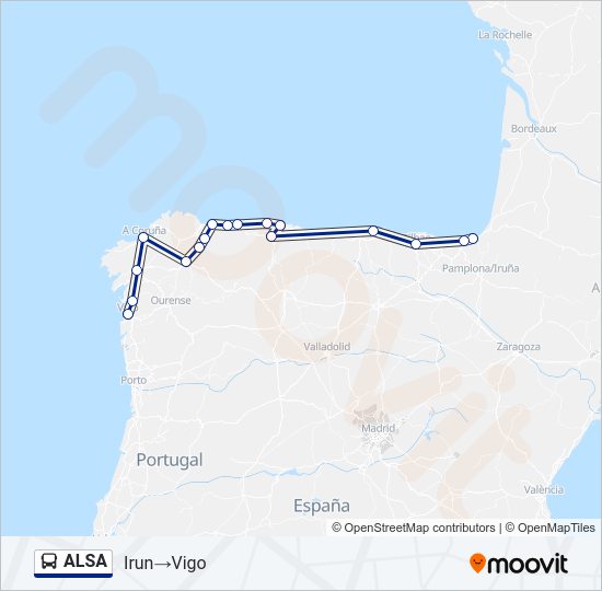 ALSA Bus Line Map