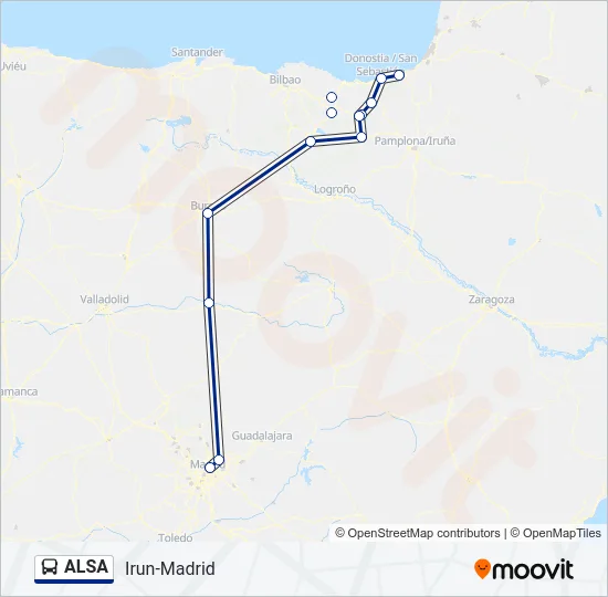 ALSA Bus Line Map