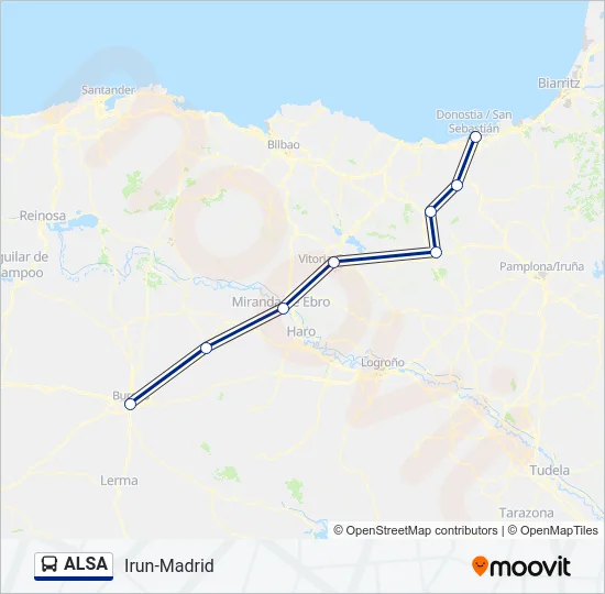 ALSA Bus Line Map
