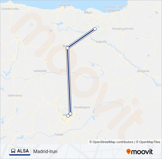 ALSA Bus Line Map