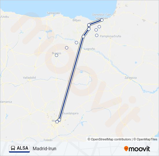 ALSA Bus Line Map