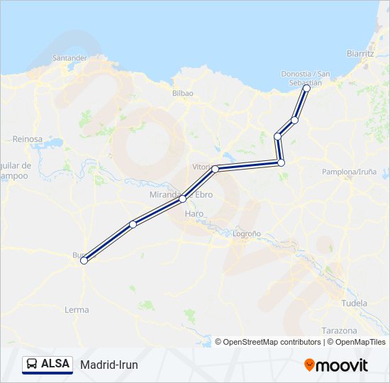 ALSA Bus Line Map