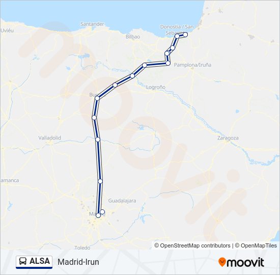 ALSA Bus Line Map